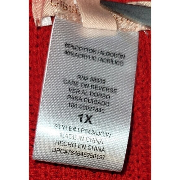 Gibson & Latimer Knit Sweater with Braided Side - Size 1X - Picture 7 of 8